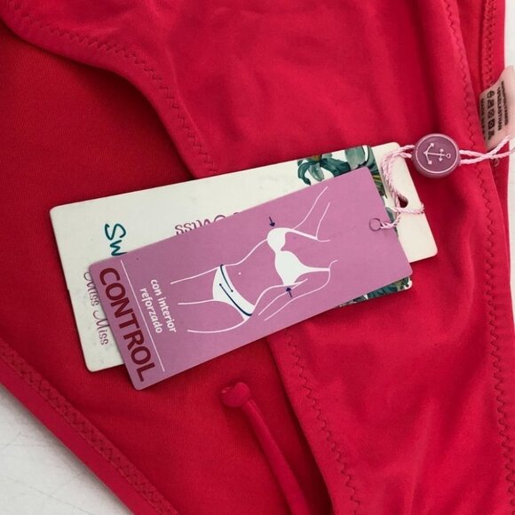 NWT Miss Miss hot pink ruched side bikini bottoms EU 46 (XL) - Picture 4 of 13